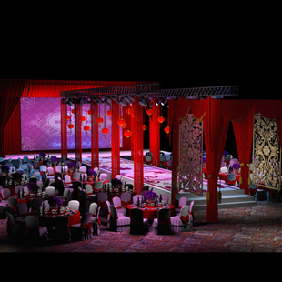 3D效果图设计婚礼婚庆设计舞台舞美设计庆典喜庆走秀演出现场设计