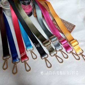 彩色书包带2.5厘米宽尼龙书包带斜跨包带浅金色配件包带16元/条