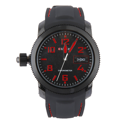 CURREN/卡瑞恩8173外贸硅胶皮男表假三眼手表