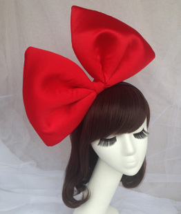 心子原创超特大缎面蝴蝶结发箍夸张舞台演出头饰上百红绿颜色定制