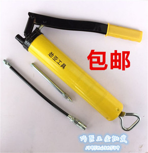 包邮 高压重型汽车黄油枪手动单压软管油嘴配件液压400CC