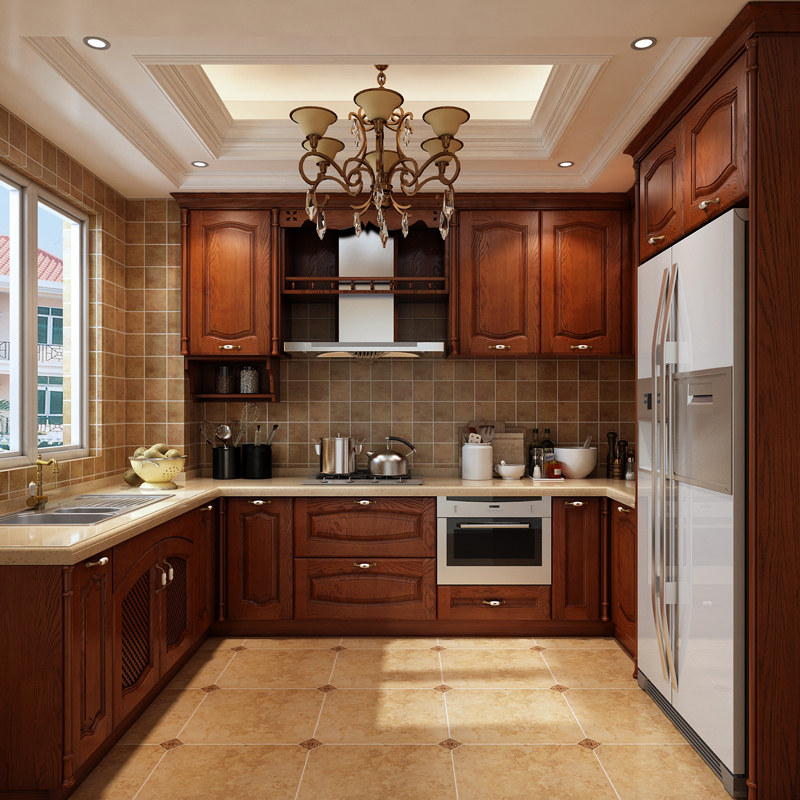 Red oak cabinet Custom cabinet Kitchen Make cabinets as a whole solid wood Continental Cabinets TMin the Whole house custom , Kitchen Cabinet &amp; Accessories , Kitchen Cabinet  category - from Buy2taobao.com to provide professional Taobao agent buy service