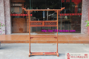 大果紫檀(缅甸花梨木)手工雕龙衣帽架 定制明清家具中式仿古红木