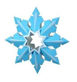 3D纸模型亲子益智手工diy圣诞节礼物装饰圣诞树挂件雪花 一套5个