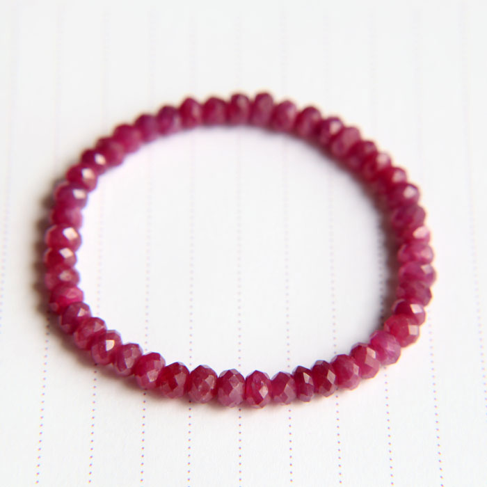 水玉冰魄天然红宝石红宝石手链