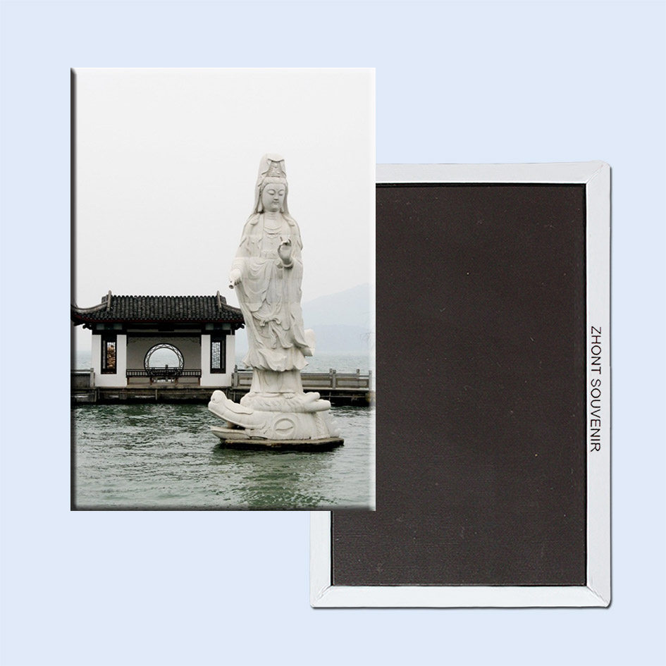 浙江宁波东钱湖小普陀景区 水上观音冰箱贴纪念品5563平面冰箱贴