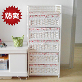 特价 内衣收纳柜草编藤编床头收纳柜抽屉整理盒宝宝衣柜简约储物柜
