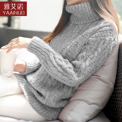 2015冬季新款韩版短款毛衣女高领套头针织衫