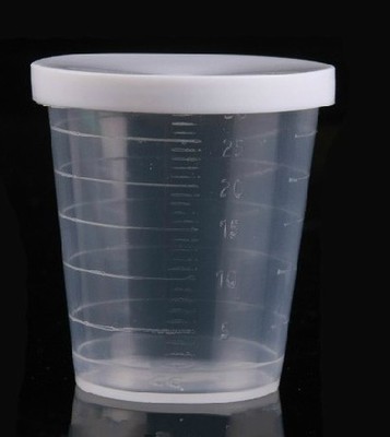 批发30ml小量杯 实验量杯 DIY杯 带盖小杯子 带刻度 PP量杯 100个