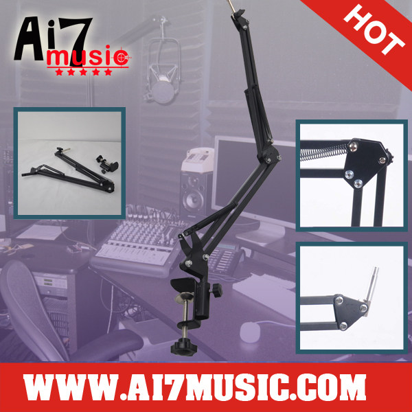 麦克风支架桌子面万向悬臂支架 360度电容麦话筒支架配件