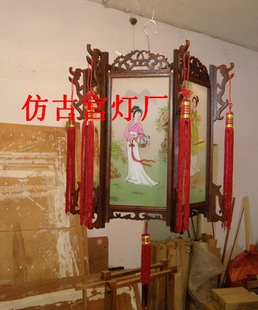 中式宫灯中式灯具古典宫灯手绘仿古宫灯木制宫灯客厅/四方筒子灯