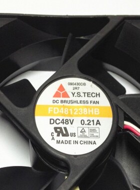 原装 元山Y.S.TECH 12038 48V 0.21A 3线 FD481238HB 散热风扇