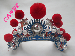 戏剧戏曲男女小列子兵娥子舞台头饰道具服装打鼓头饰头箍头盔用品