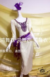 鸿舞衣量身定制2017.1.6上新 肚皮舞甩发舞袍子演出服三件套b