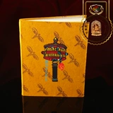 西藏红 Молитвенный барабан Будда Глаза Режим глаз Желтая скрытая бумажная записная книжка (большой размер) Непал чистый дневник ручной работы