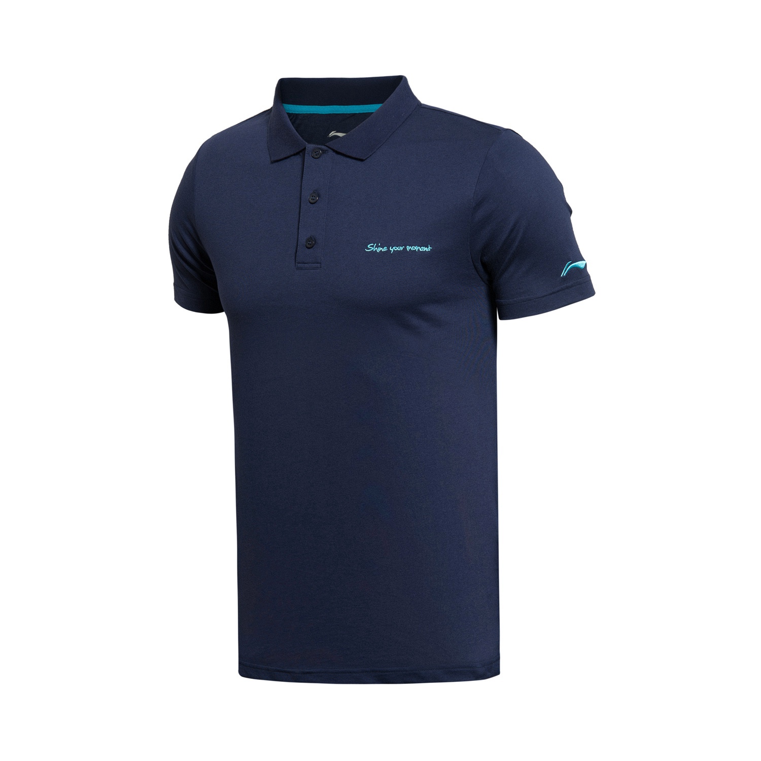 Polo sport homme LINING APLK037 - Ref 551543 Image 1