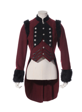 ╋魔叹╋ RQ-BL 视觉哥特GOTHIC中性朋克风衣长燕尾外套 21190RB