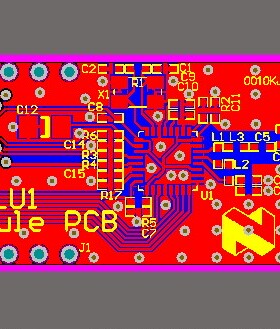 nRF24LU1模块原理图pcb 24lu1模块 蛇形天线 nrf24lu1模块pcb RF