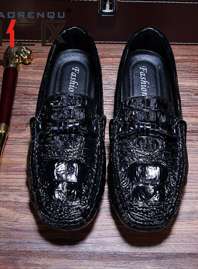 豆豆鞋男2026新款真皮懒人鞋青春潮流韩版百搭正装休闲皮鞋男夏季