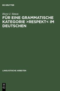 【预售】Fur Eine Grammatische Kategorie >Respekt