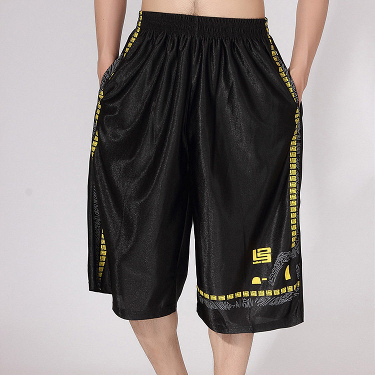 詹姆斯篮球短裤男五分夏季薄款大码运动大短裤过膝篮球裤衩中裤男