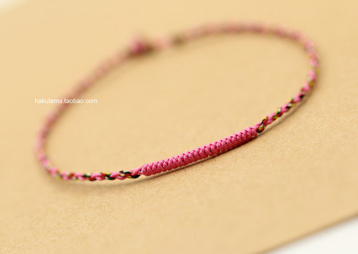 5mm极细招桃花仙四股金刚结手链手绳