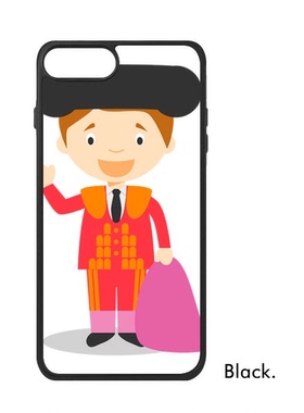 适用于iPhone紫色斗牛士卡通人物Xr手机壳max保护套678pro硅胶112