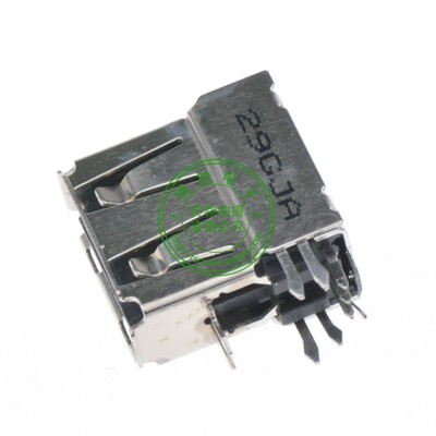 正品FOXCONN USB 90度 弯脚 短体卷边 铜壳 型号：ub9112c-c04-4f