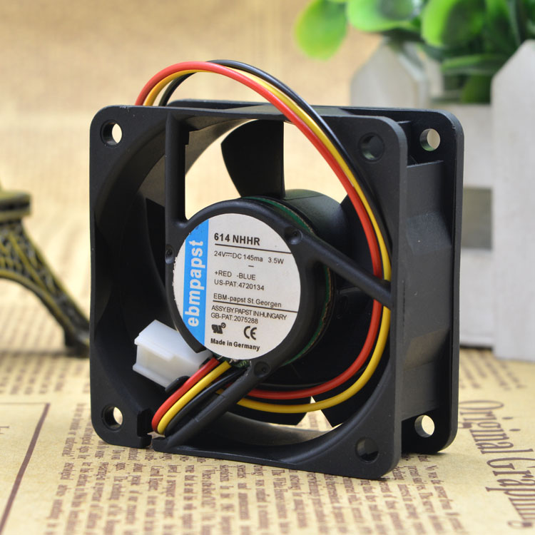 614NHHR Ô×°µÂ¹úebmpapst 24VDC 3.0W 60*60*25MM É豸ÖáÁ÷·çÉÈ