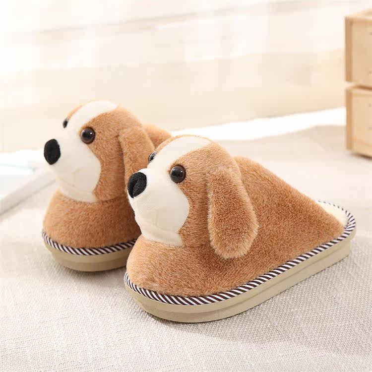 Pantoufles enfants en suède pour hiver - semelle caoutchouc - Ref 1015499 Image 1