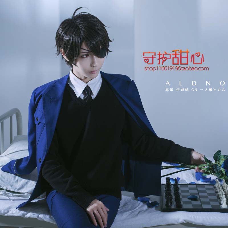包邮甜心家aldnoah zero界冢伊奈帆黑色 短发翻翘cosplay假发特价