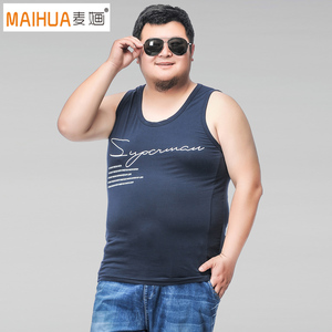 夏季新款男士加肥加大码背心纯棉弹力薄款运动背心肥佬加大号汗衫
