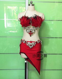 肚皮舞 鼓舞 演出服 表演服 套装 重工 沙漠之舞 高级订制 短款