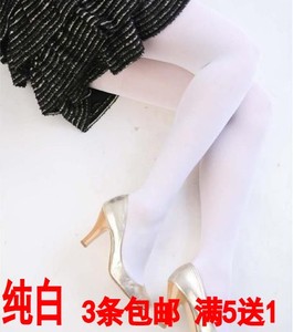 成人不透肉女白色舞蹈袜纯白加厚芭蕾舞袜纯白色连裤袜丝袜子包邮