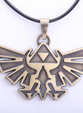 ebay 速卖通热卖 zelda 塞尔达传说 皮绳项链 复古吊坠项链