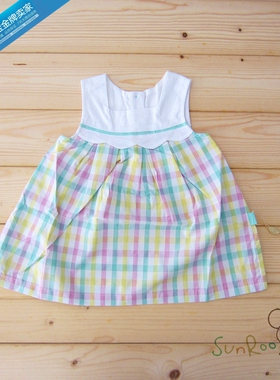 【三折清仓】阳光鼠童装 女童无袖背心裙 夏季格子连衣裙送礼
