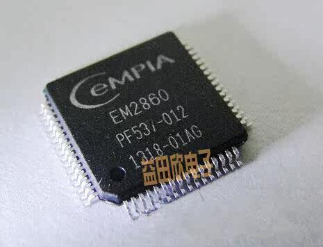 EM2860 QFP-64  数字音视频编解码芯片saa7113配套 正品 品质保障