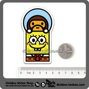 可爱卡通猴 笔记本贴纸 卡通贴纸 手机贴纸 旅行箱贴纸 电脑贴画