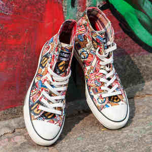 istep情侣高帮帆布鞋