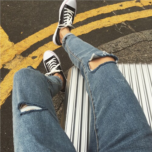 Jeans pour adolescent pieds Slim pour automne - Ref 1482146 Image 1