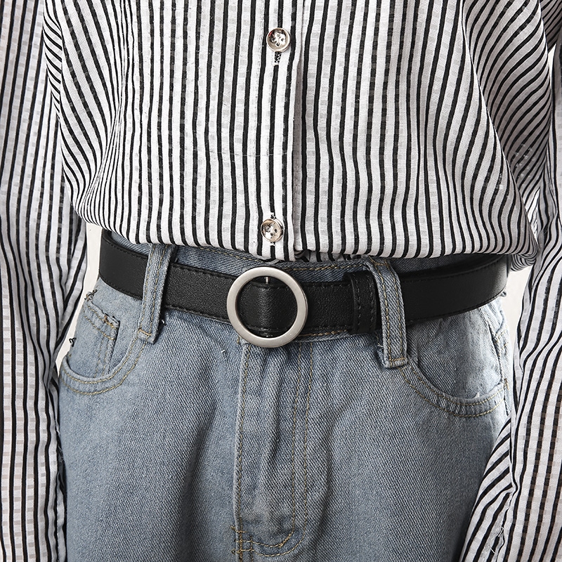 无孔简约韩国时尚学生黑色圆扣