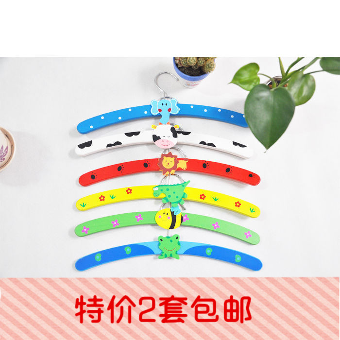 木质儿童韩国卡通动物挂衣架
