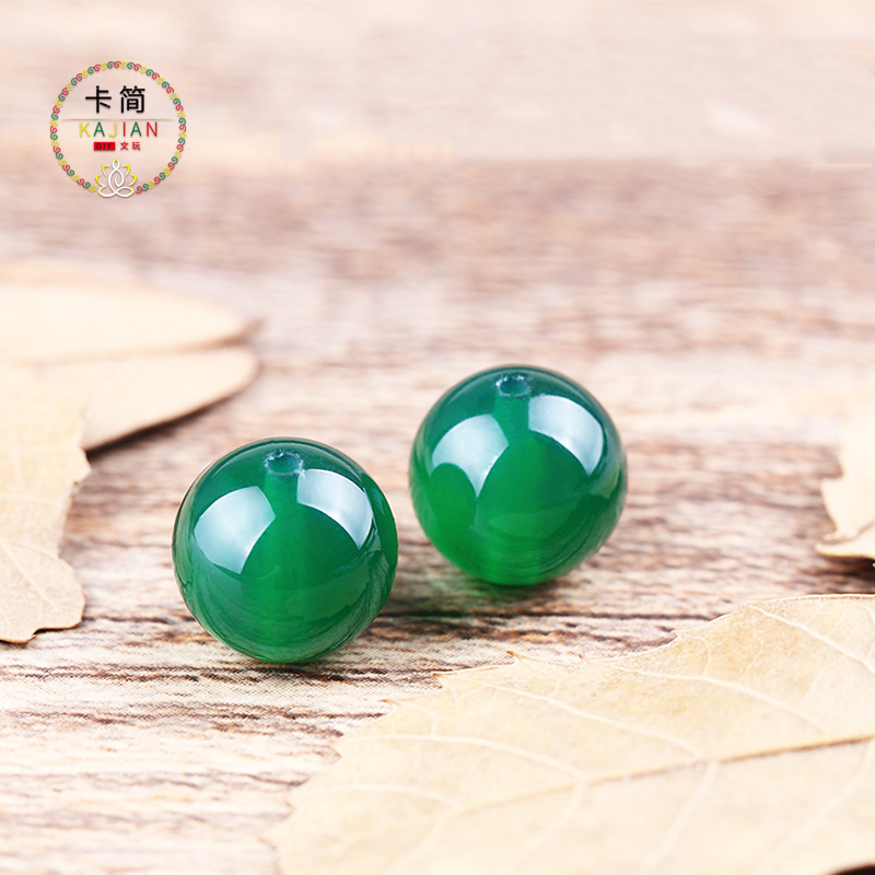 diy巴西绿玉髓半成品水晶散珠