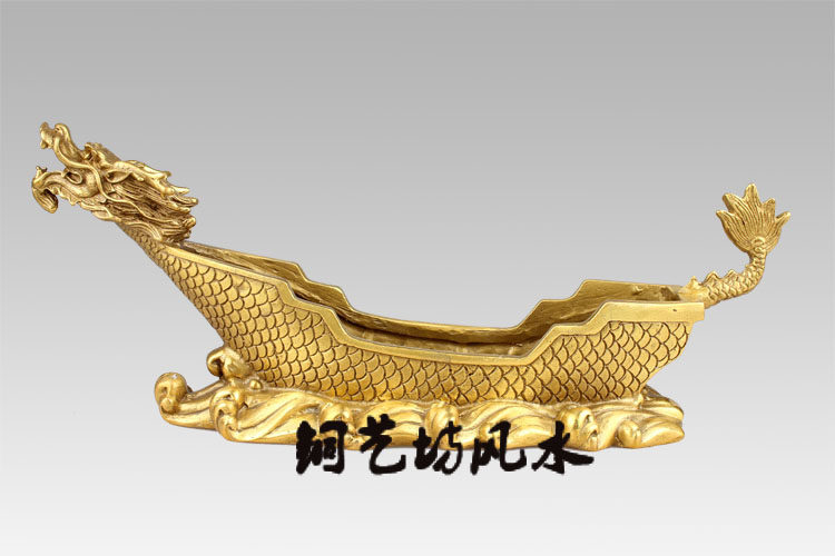 黄铜龙船帆船摆件 一帆风顺办公桌面家居客厅工艺品摆设招财装饰