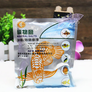 观赏鱼用消毒杀菌盐预防鱼病水质稳定矿物盐热带鱼用黄粉杀菌盐