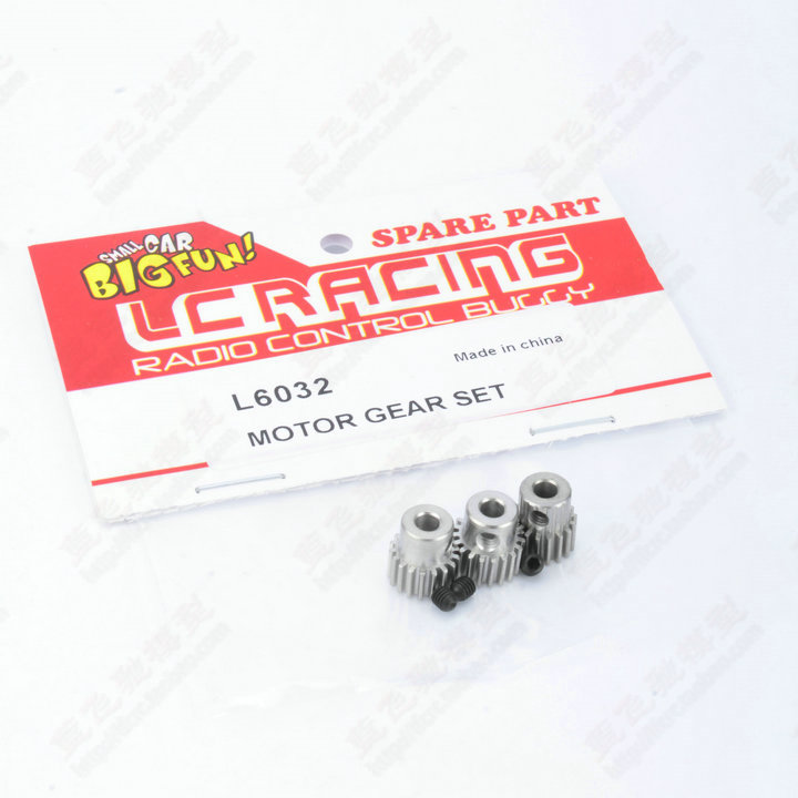 LC模型车1 14竞速卡短卡拉力车金属马达齿17T/18T/19T齿轮L6032