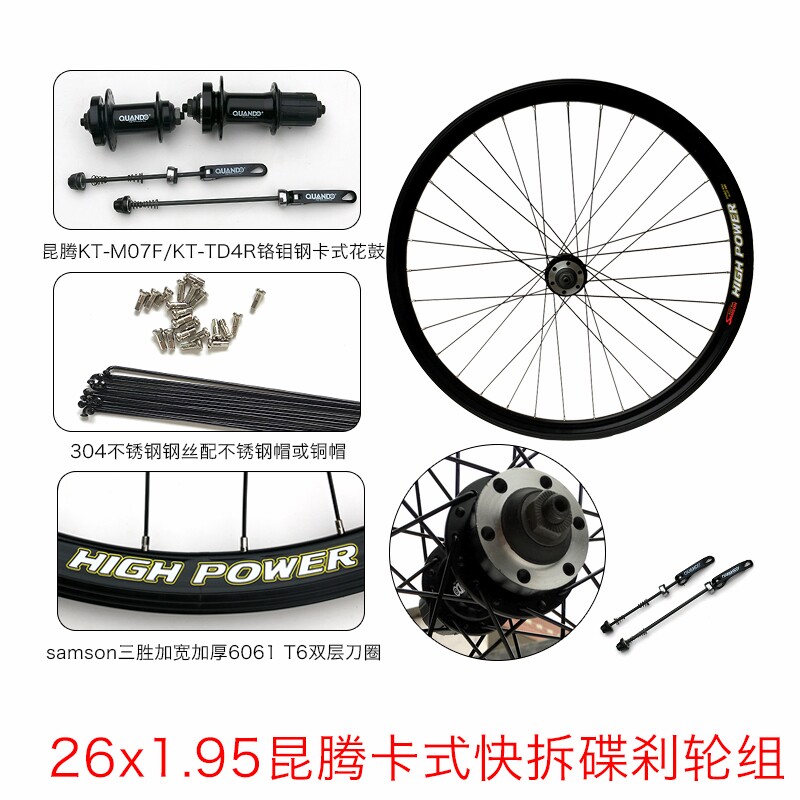 Roues de vélo Mountain Bike 26 pouces - Ref 2381257 Image 1