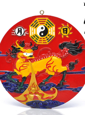 桃木装饰门厅文王复古中国风