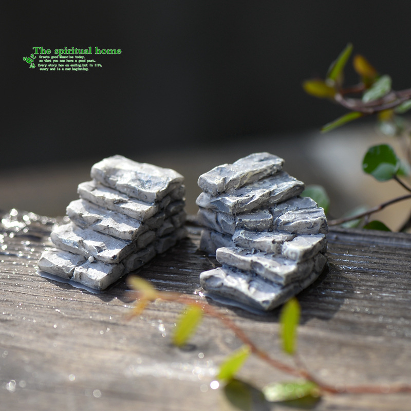 树脂青石台阶 多肉苔藓微景观生态瓶DIY材料包迷你小楼梯盆栽摆件