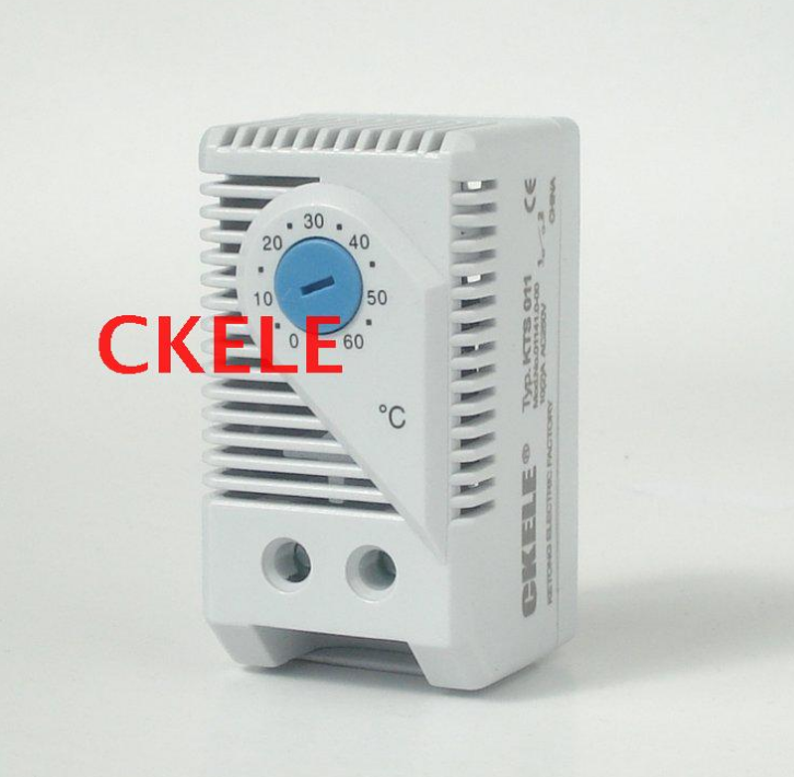 机柜内导轨式安装机械式常开小型风扇温控开关 可调式降温控制器